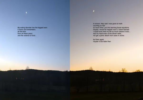 collage with poem